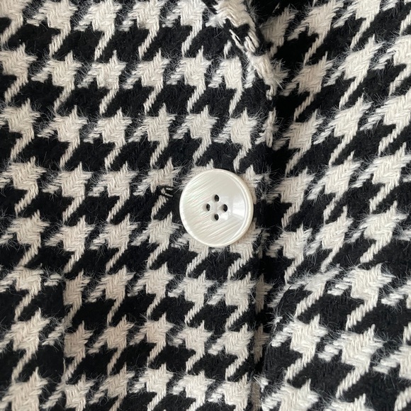 Petite Studio Black/white Plaid Long Coat Size XS - Picture 4 of 10